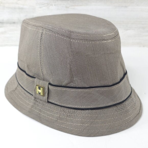 PETER GRIMM FEDORA HAT IN TAN COLOR MEN'S SIZE XXL HOUNDSTOOTH PATTERN *EUC*.... - Picture 7 of 16